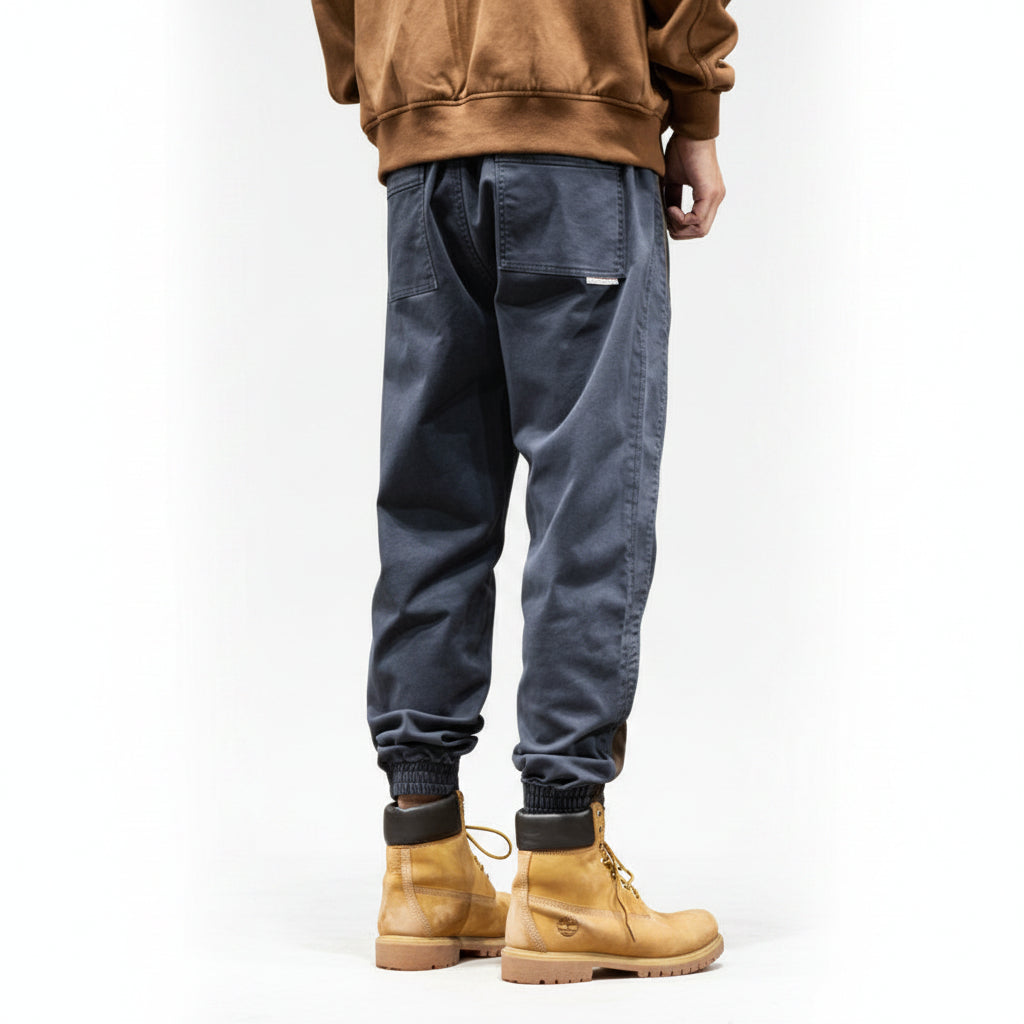 Contrasting spliced men's trendy cargo pants