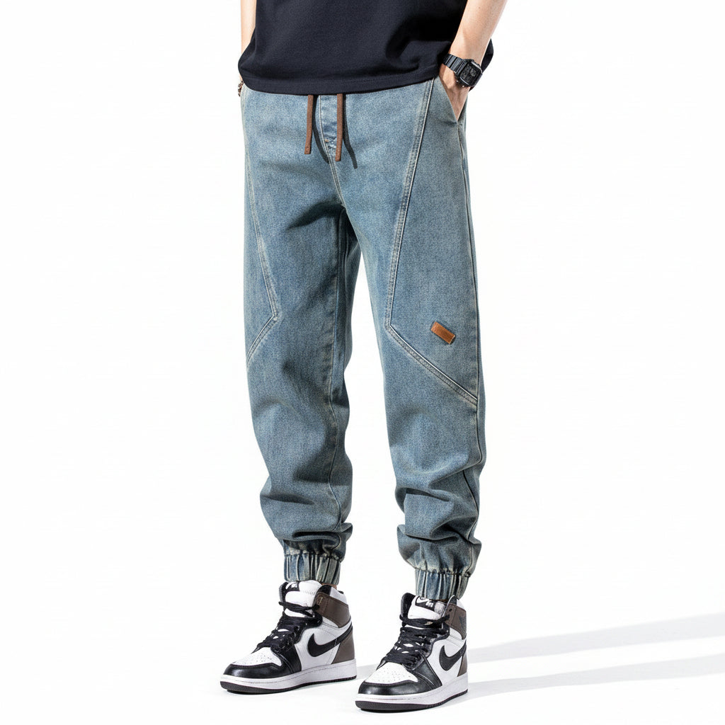 Jeans men thin new loose leg pants