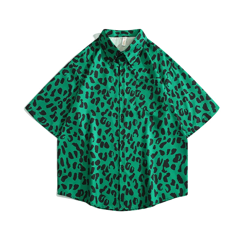 Shirt leopard Print Short Sleeve