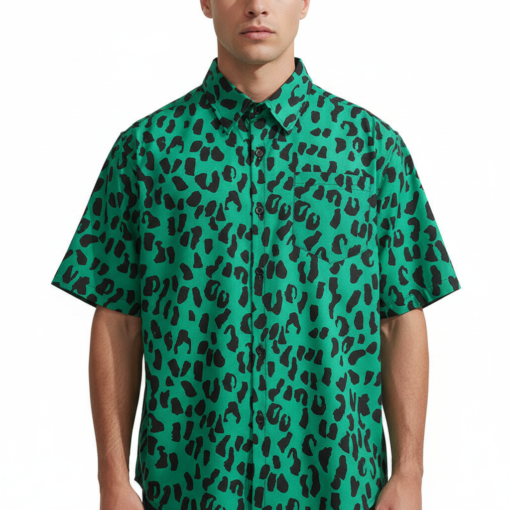 Shirt leopard Print Short Sleeve