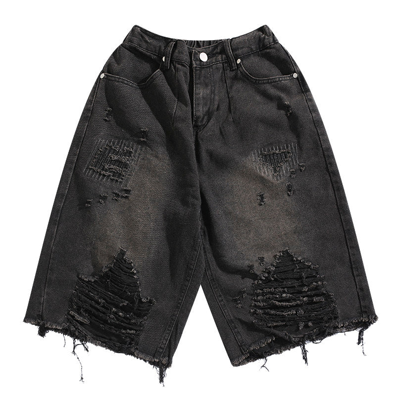 Vintage ripped jeans shorts pants