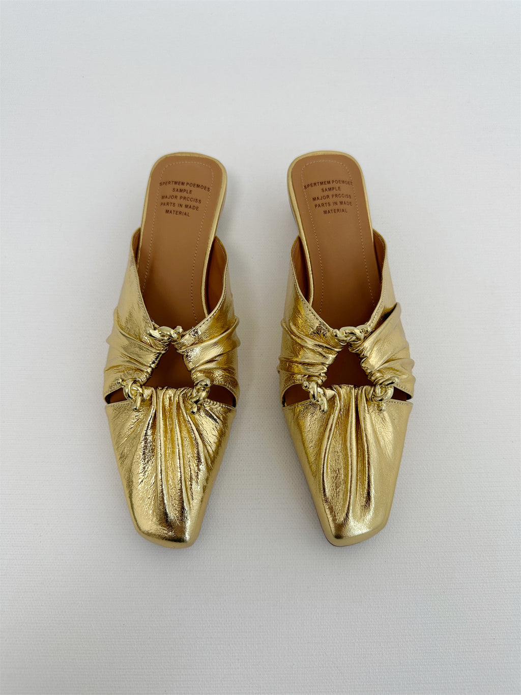 White square thick heels half slippers shoe