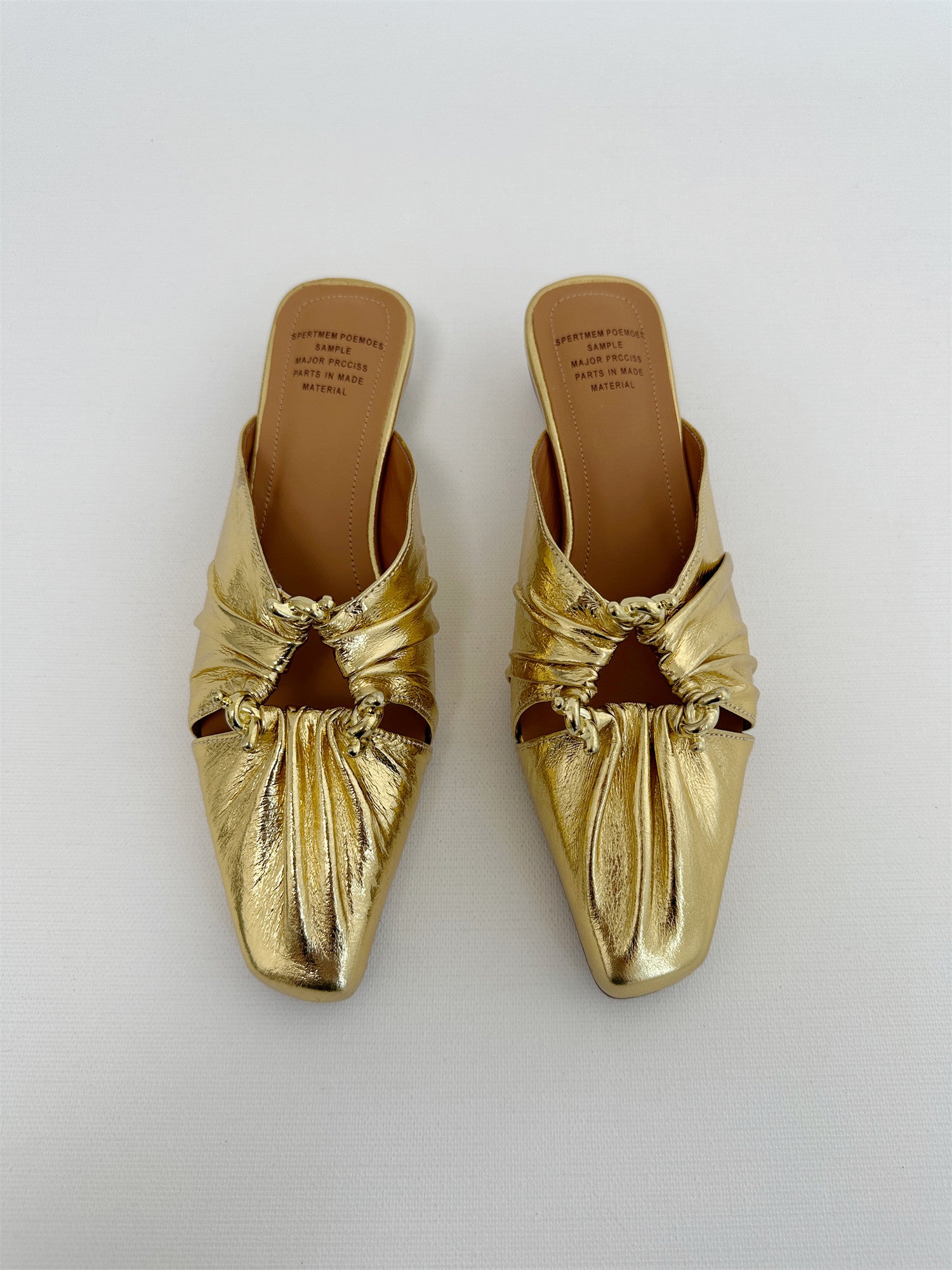 White square thick heels half slippers shoe