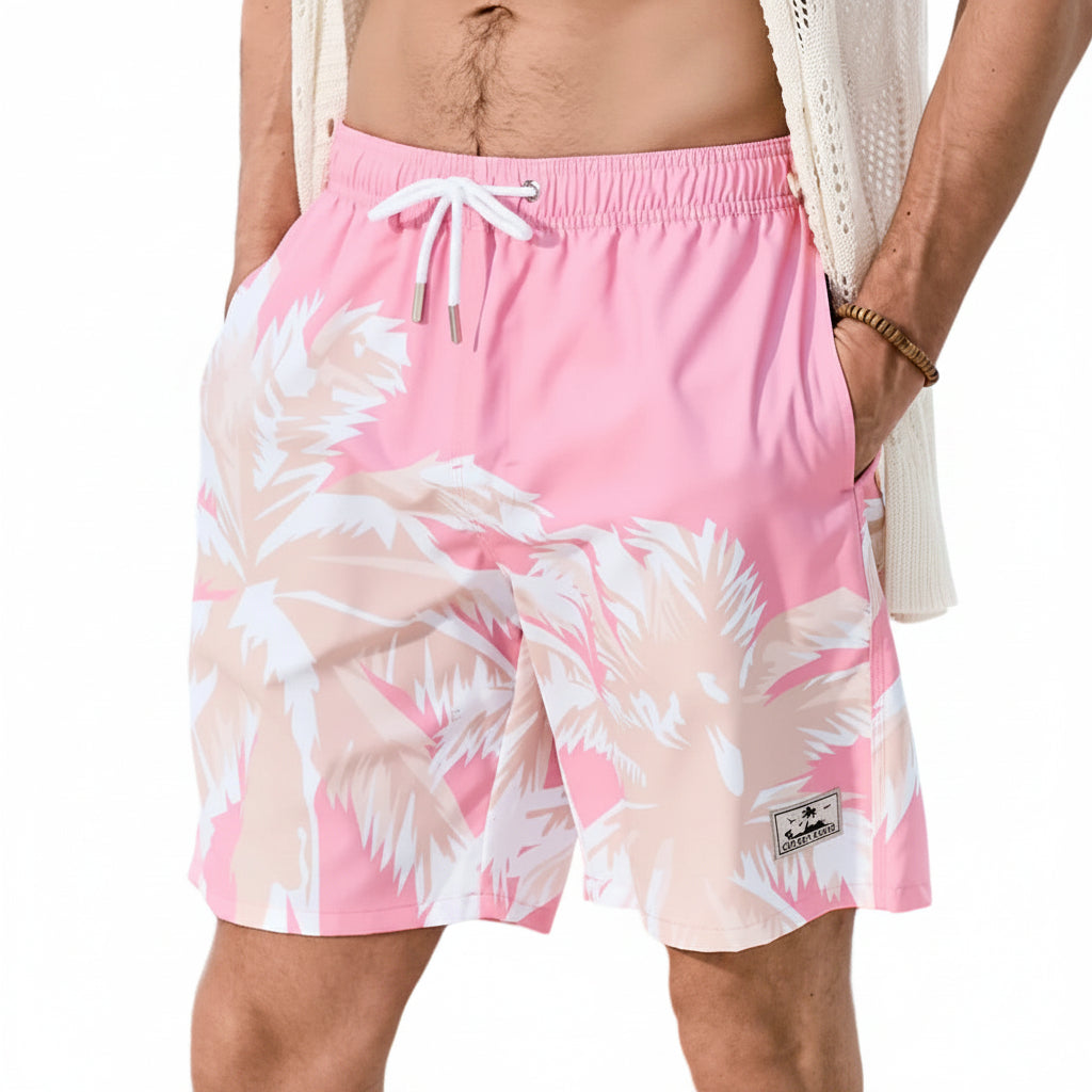 Beach pants men's gentle pink casual loose shorts