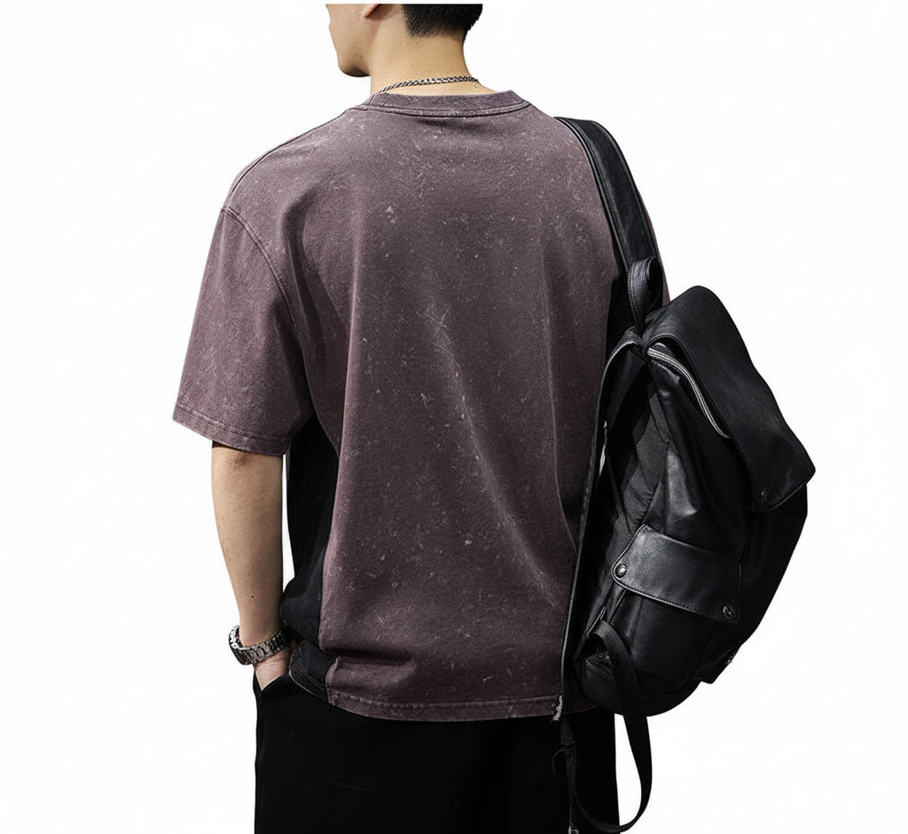 Heavy Short Sleeve T-Shirt Men's Thin Loose Trendy Cotton Half-Sleeve