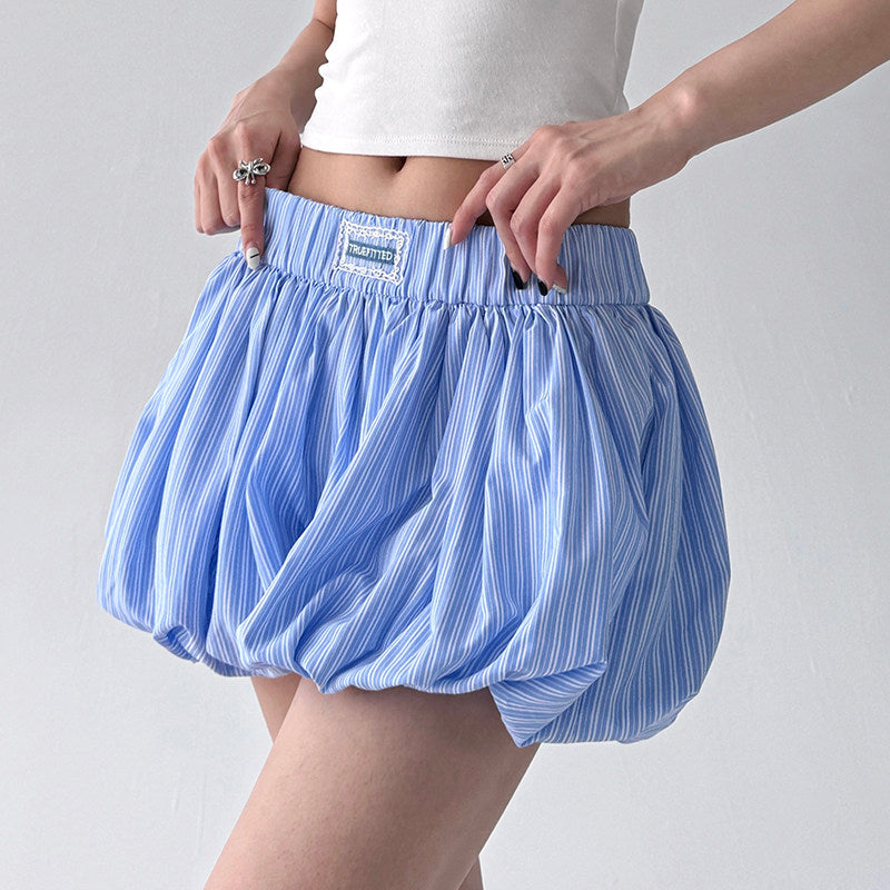 Super bubble new skirt high-waisted culottes bloomers