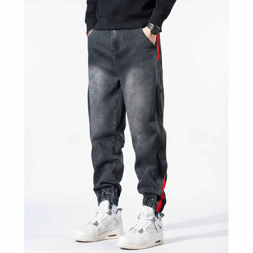 Sleek dark gray men cargo pants