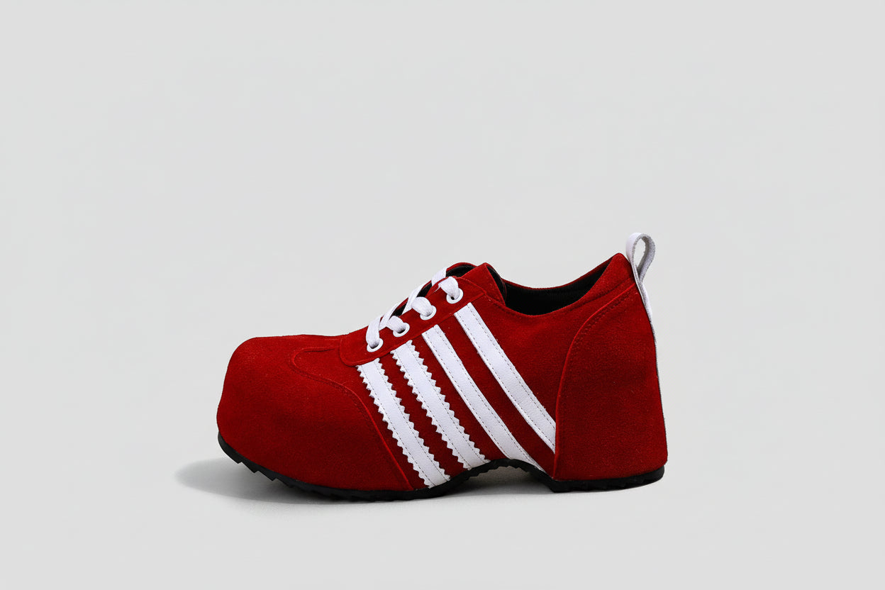 Striped brown lace-up shoes women footwear