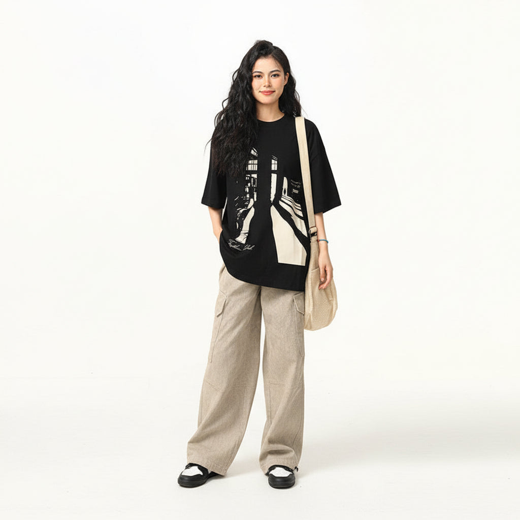 T-shirt Black Couple Tee Unisex Top