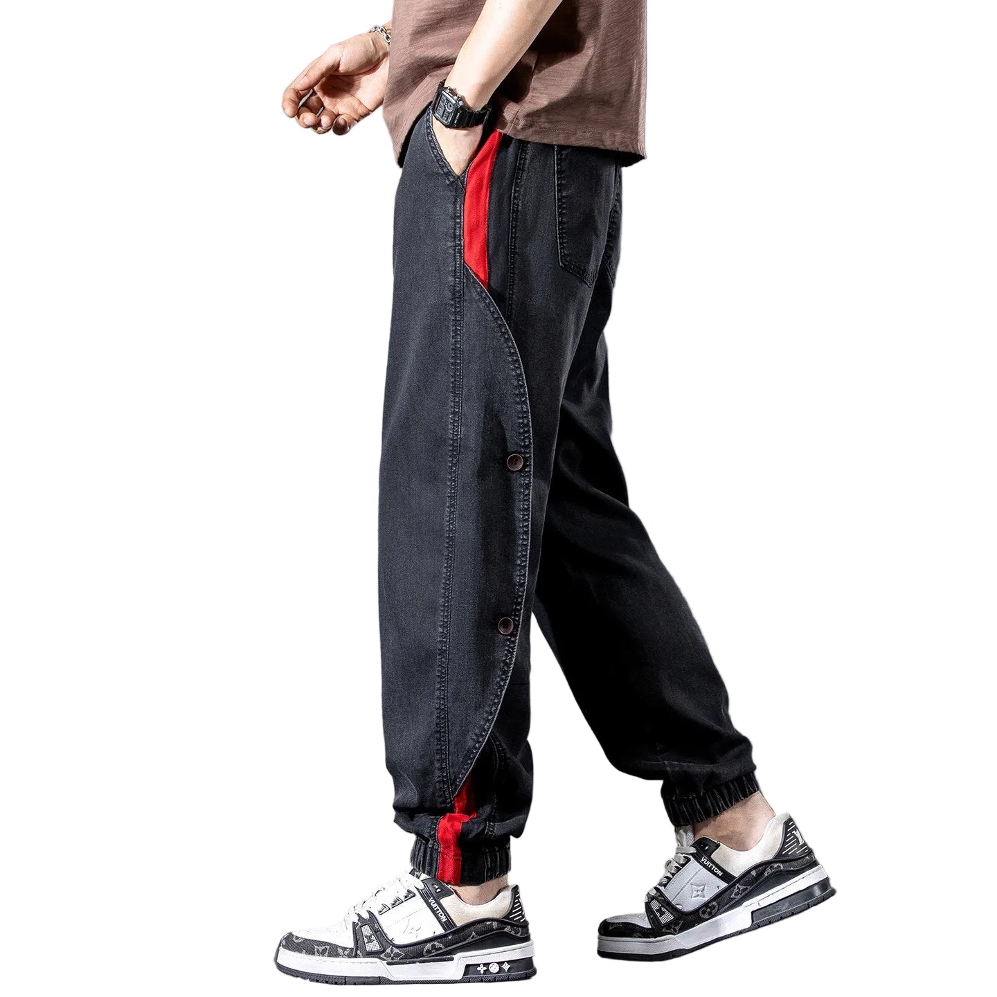 Tencel jeans loose casual men denim pants