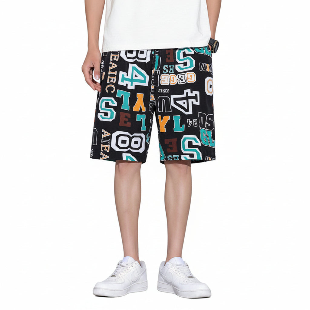 Multi colour beach men's summer pants