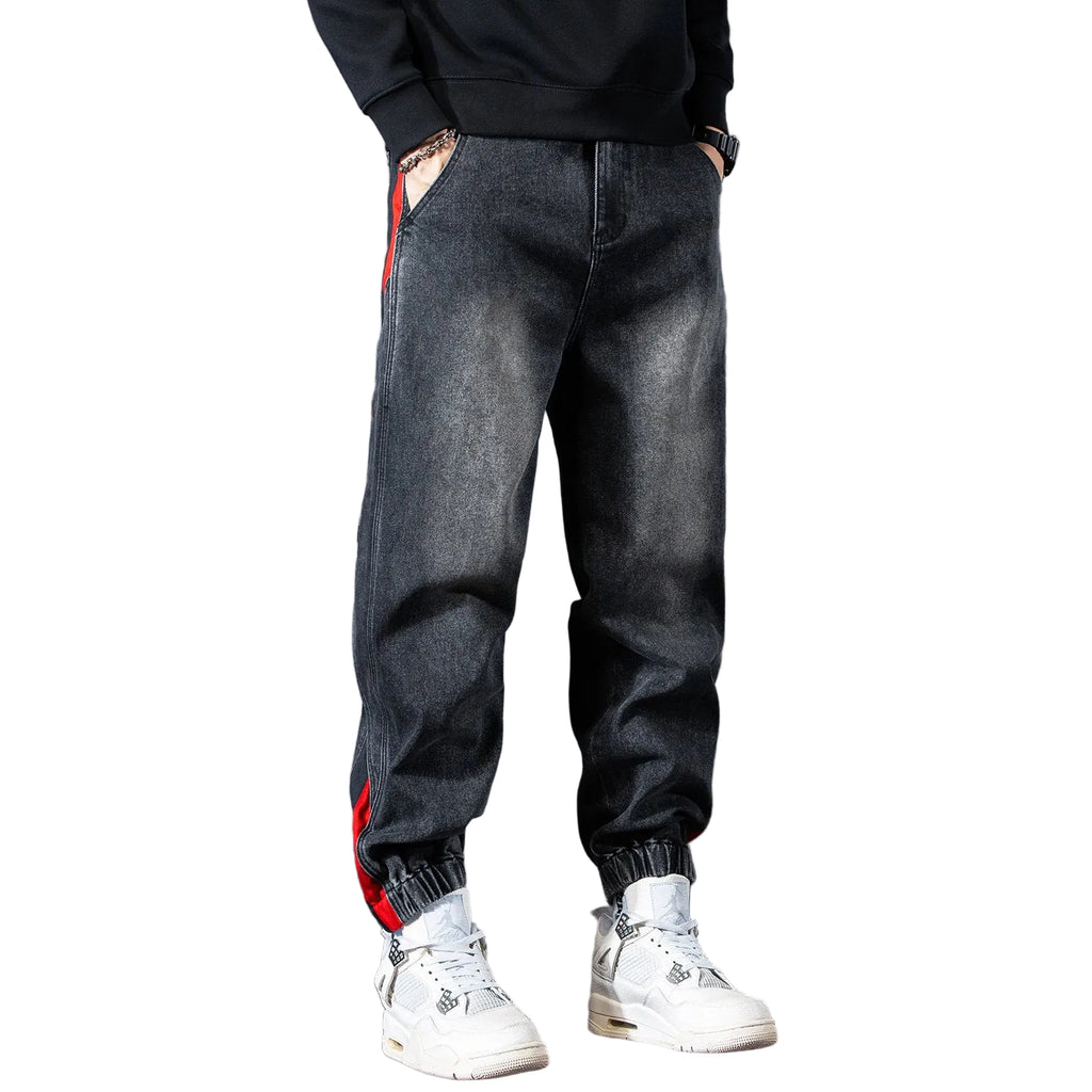 Sleek dark gray men cargo pants