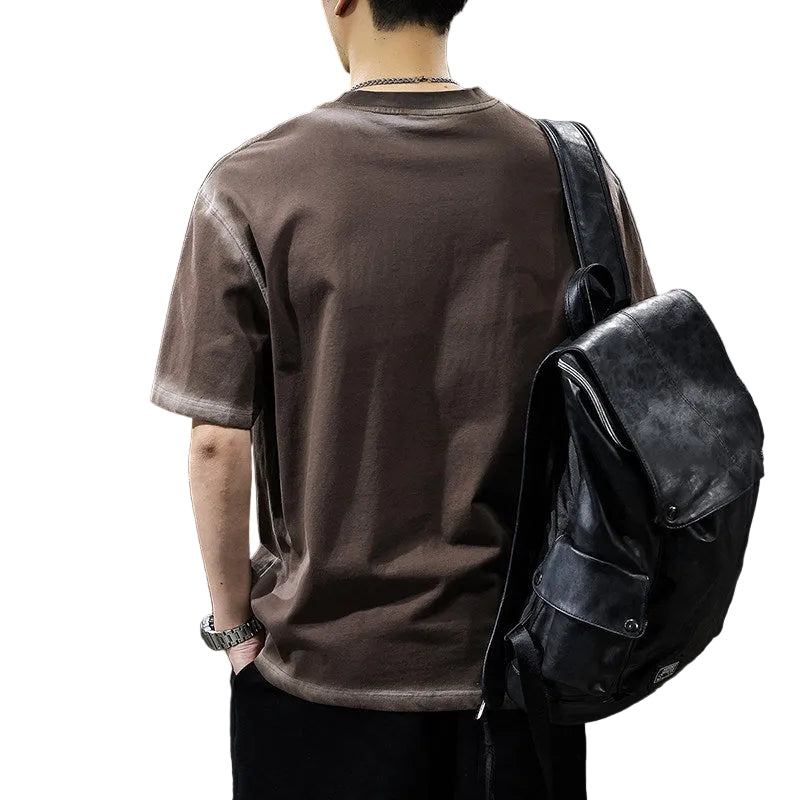 Washed unisex black t-shirt