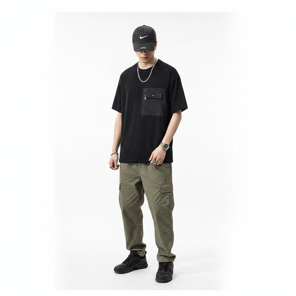 T-shirt men top loose tee
