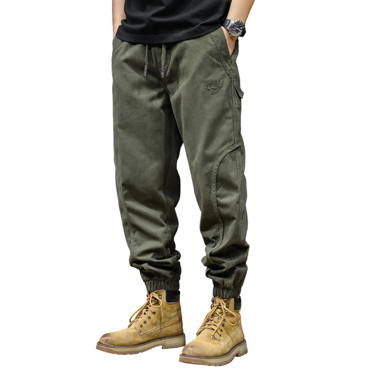 Pants sleek silhouette men trousers