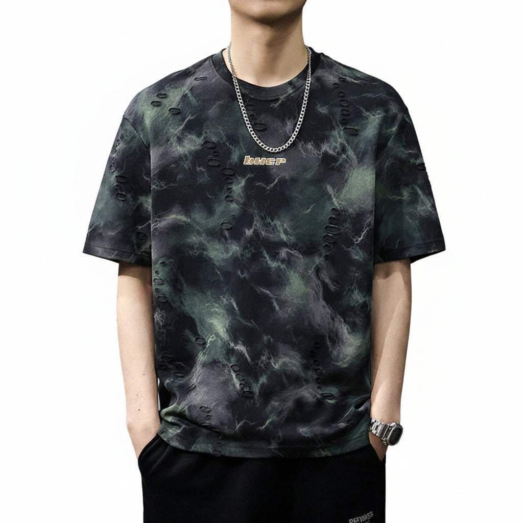 Top short-sleeved T-shirt men's loose casual summer