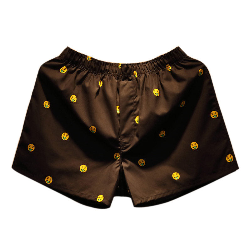 Smiley face men boxers beach summer shorts
