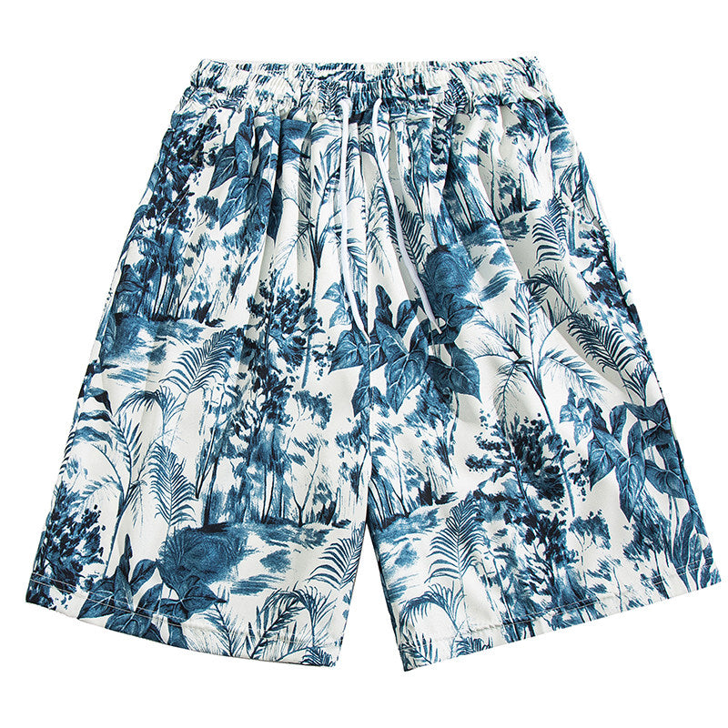 Beach printed men's summer loose casual short pants