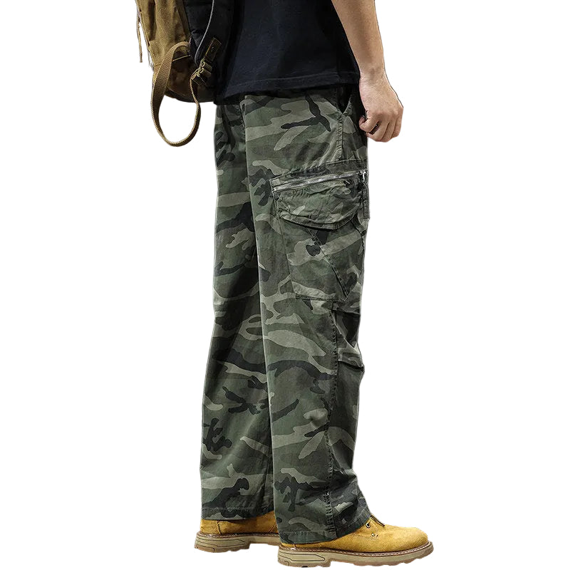 Camouflage Cargo Pants Men's Loose Casual Straight Pants
