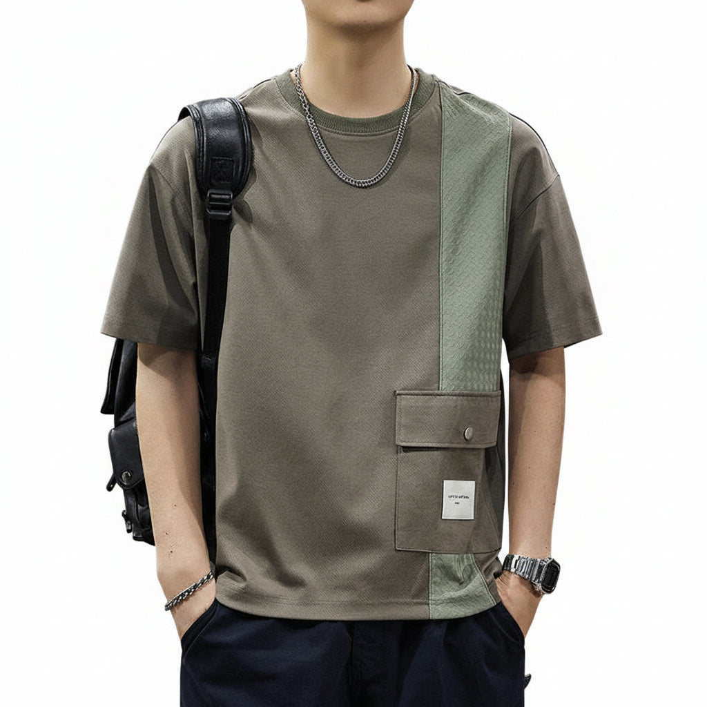 Tencel short-sleeved T-shirt men's loose plus-size tee