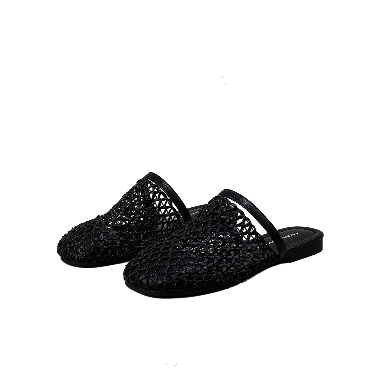 Semi-slippers summer woven breathable flat casual women's shoes