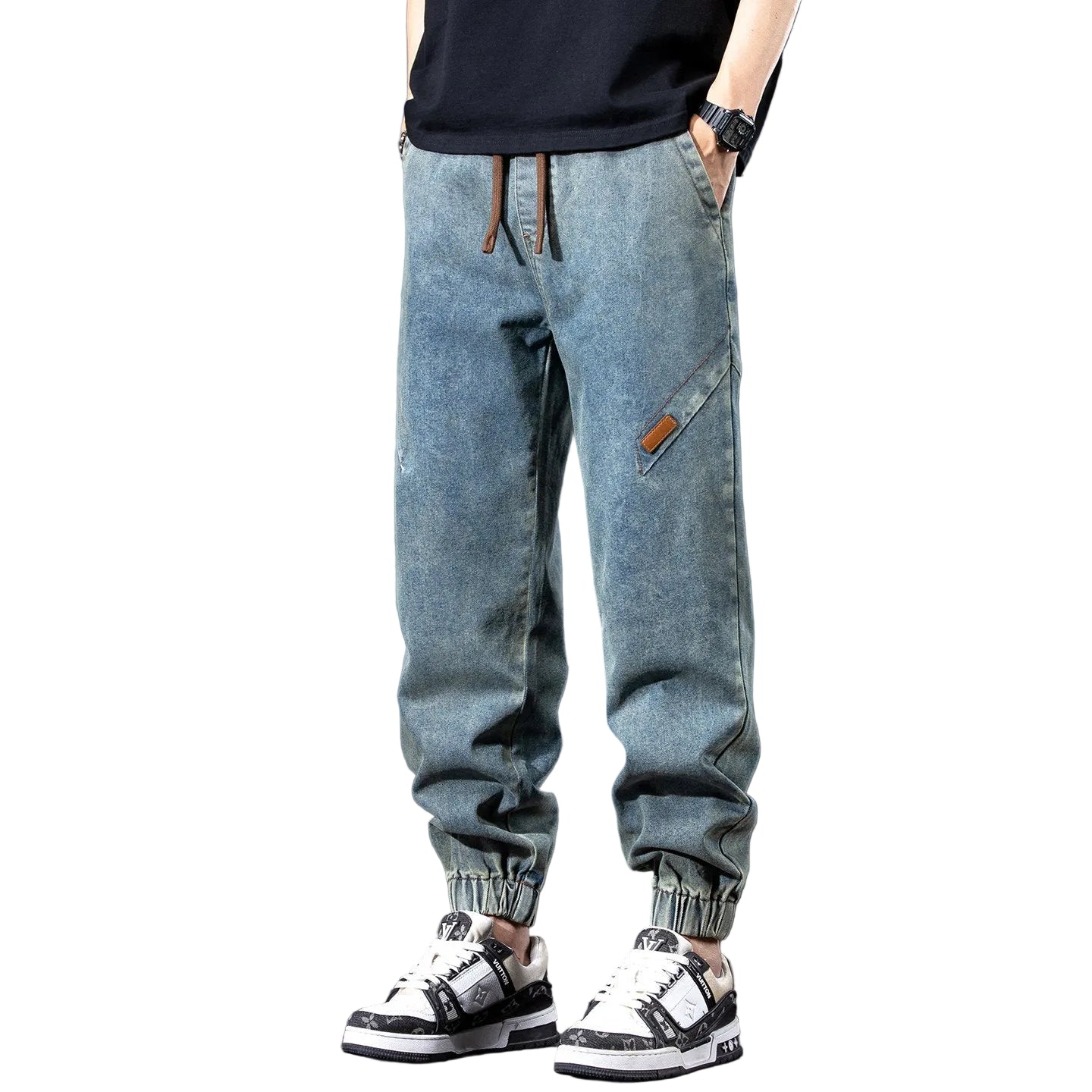 Jeans men thin new loose leg pants