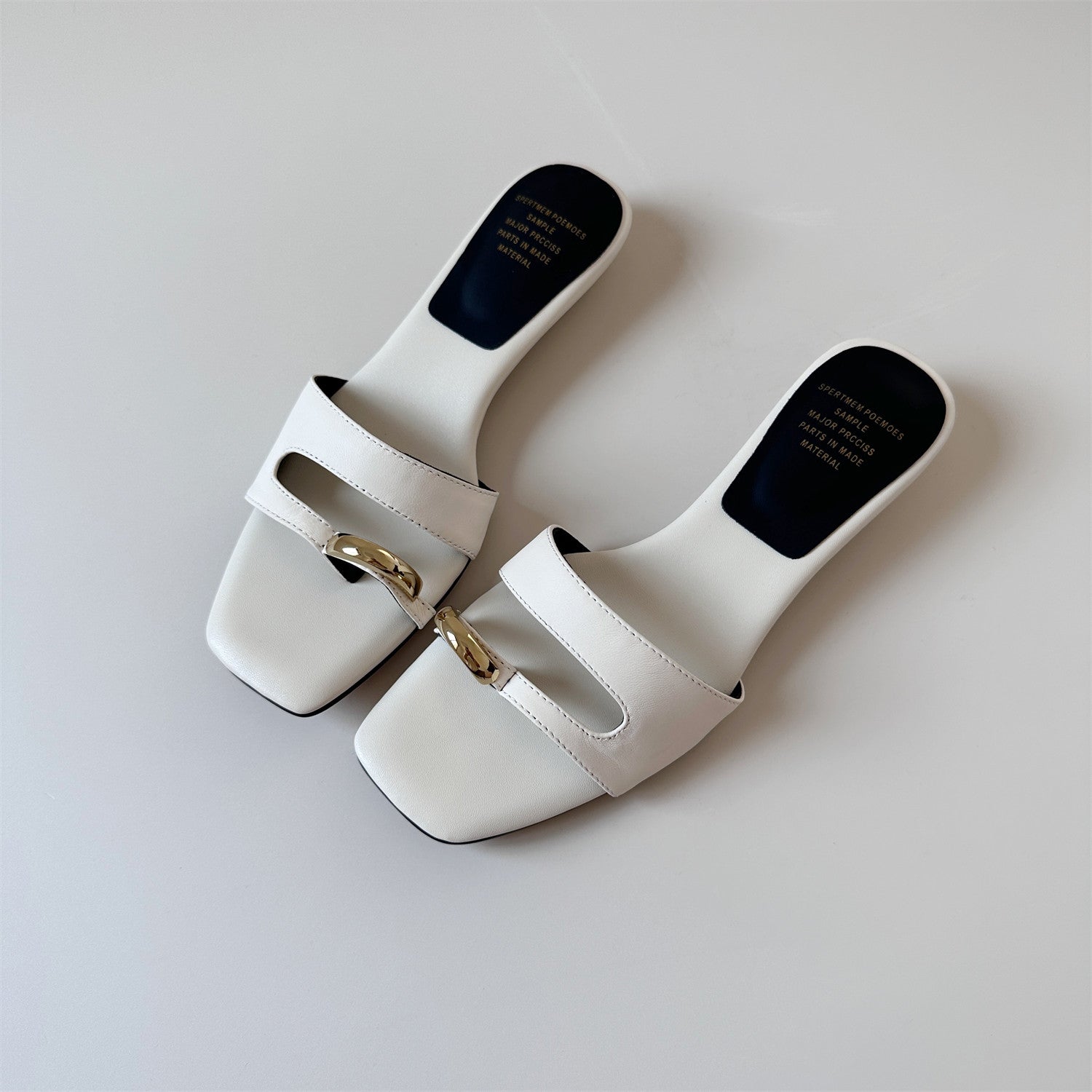 Red open toe leather low-heeled wedge women shoe