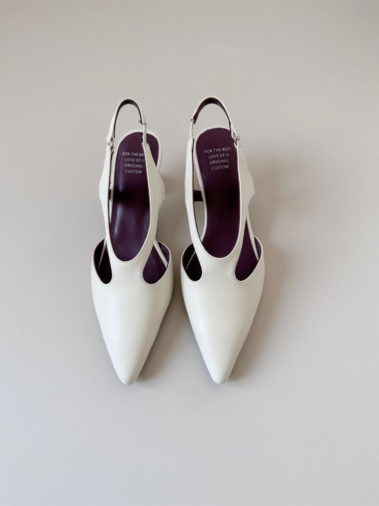 Silver mid heel toe sandals women's summer pointed toe shoes