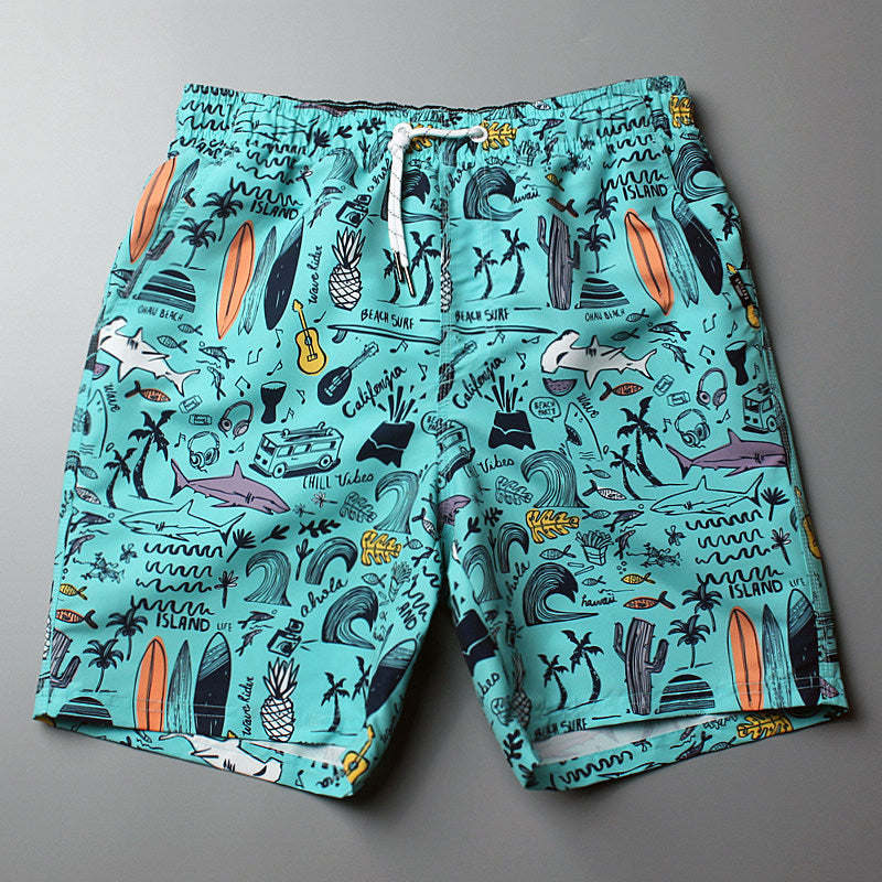 Beach pants crocodile print shorts men's summer shorts