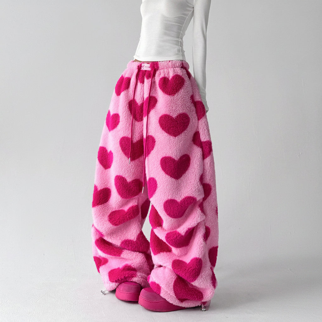 Leopard print wide-leg pants women's high-waisted loose casual pants