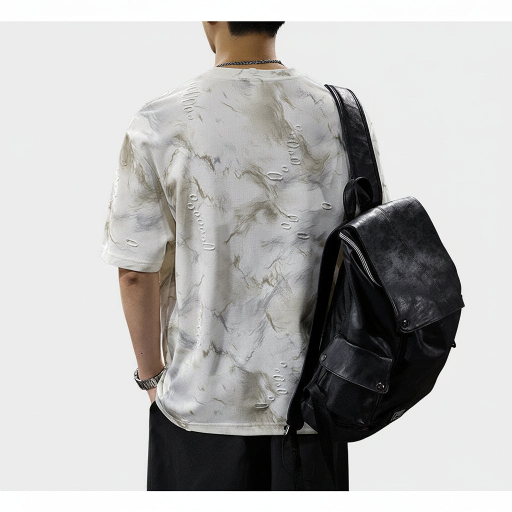 Top short-sleeved T-shirt men's loose casual summer