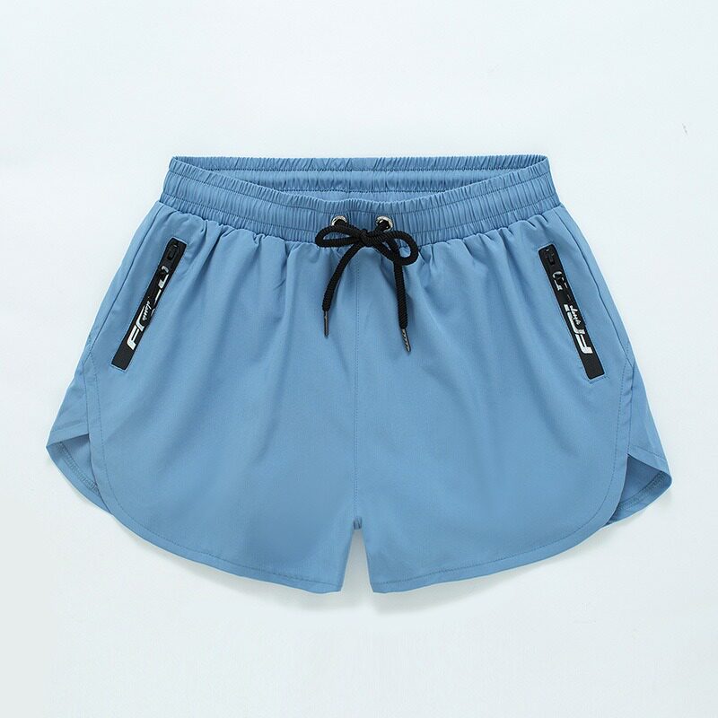 Avocado green beach pants men's with lined double layer stretch shorts
