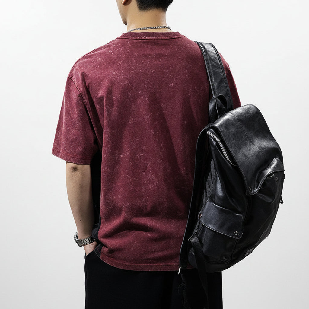 Heavy Short Sleeve T-Shirt Men's Thin Loose Trendy Cotton Half-Sleeve