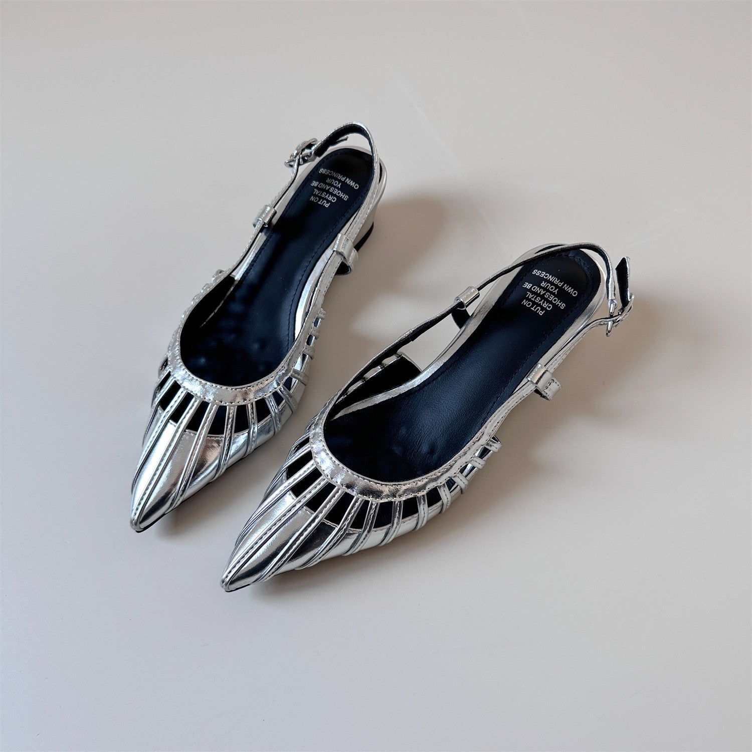 Low mid-heel wedge sandals women's summer pointed toe shoes