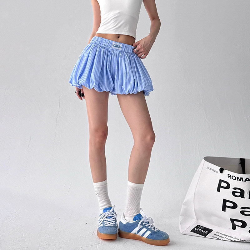 Super bubble new skirt high-waisted culottes bloomers