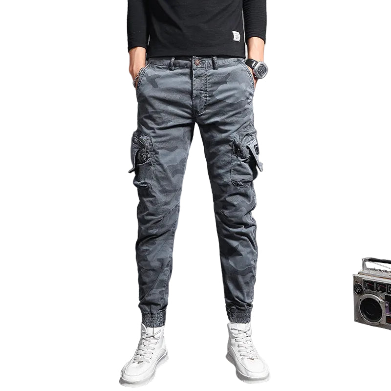 Spring French  camouflage slacks, men's small foot corched cargo long pants