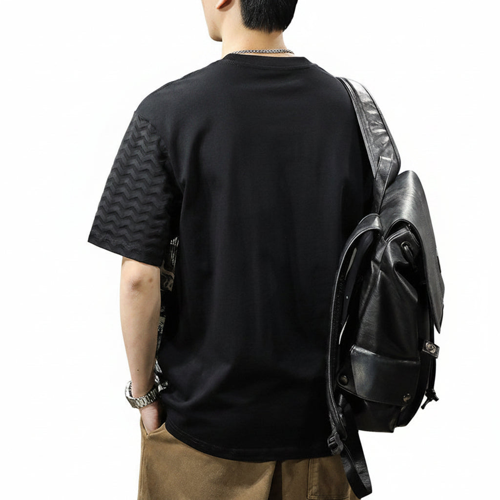 T-shirt ruffian top half sleeve