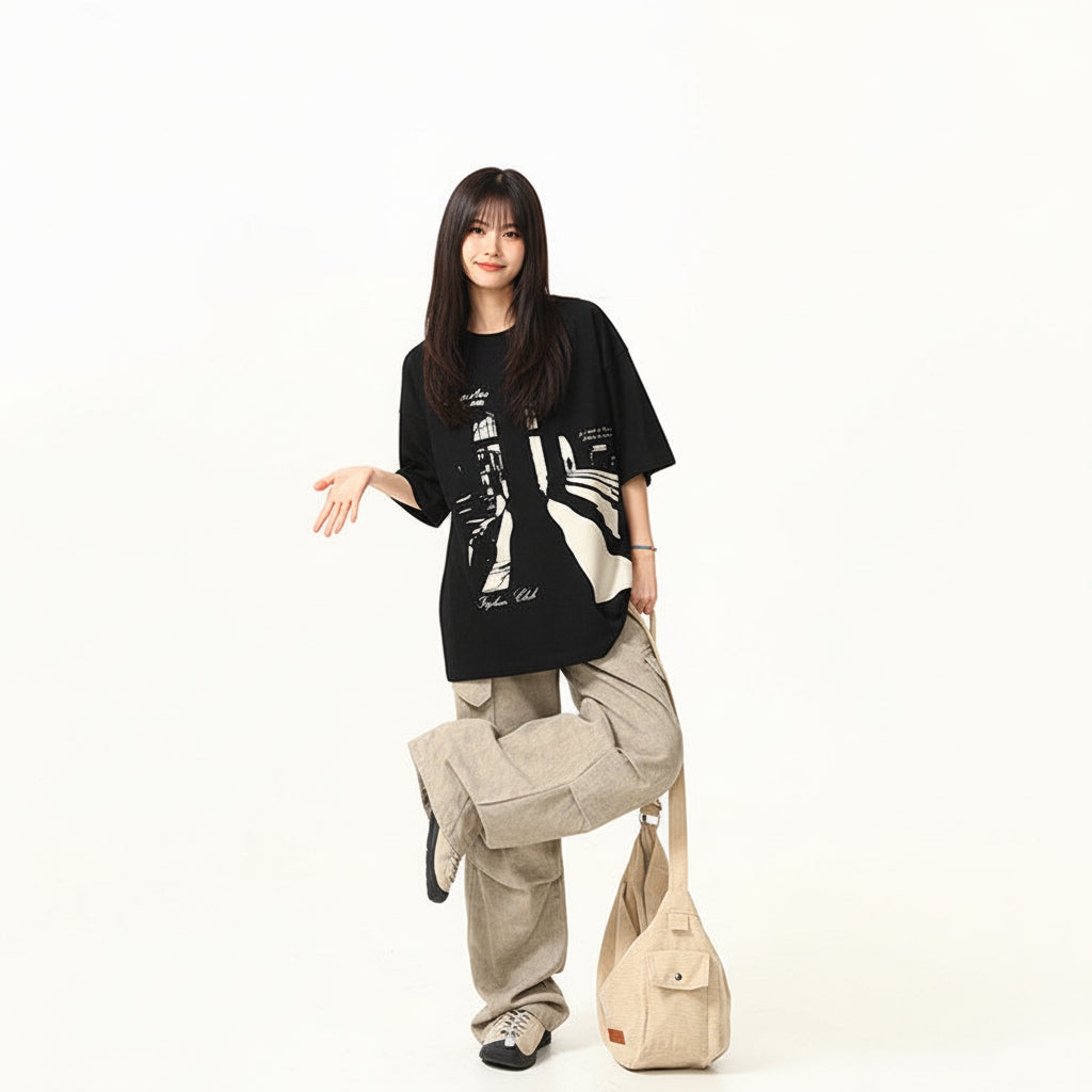 T-shirt Black Couple Tee Unisex Top