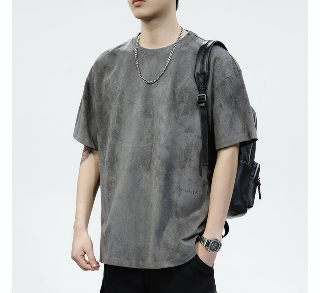 T-shirt men's loose plus size American half-sleeve shirt summer thin short sleeve