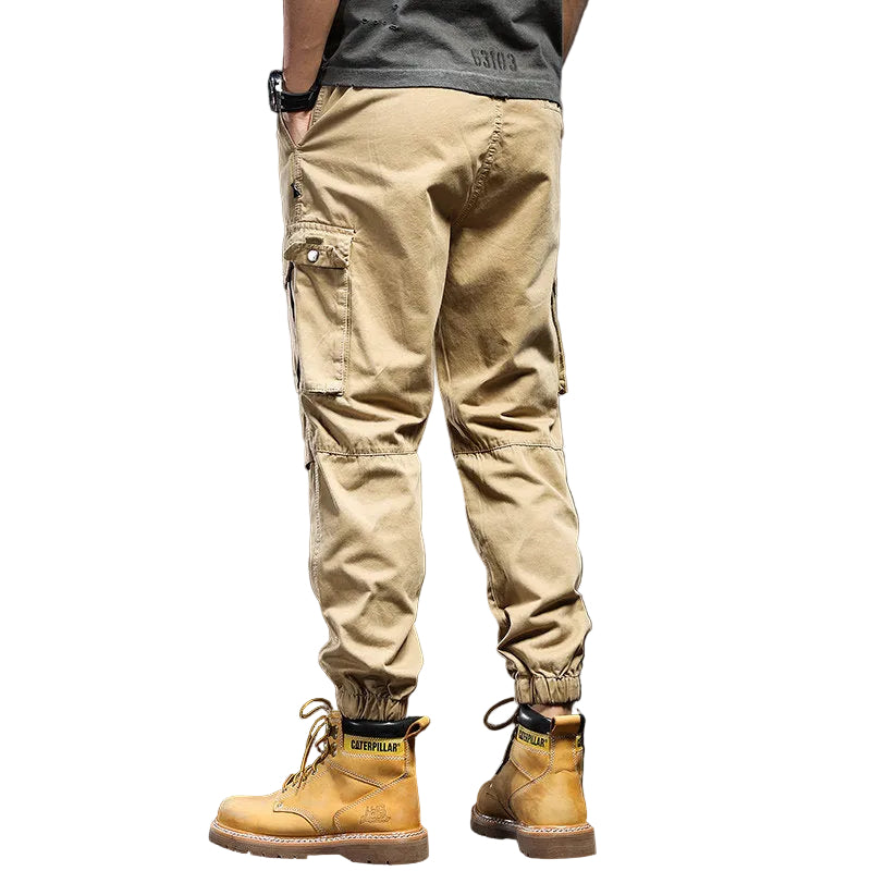 Black army green cargo pants men's trousers