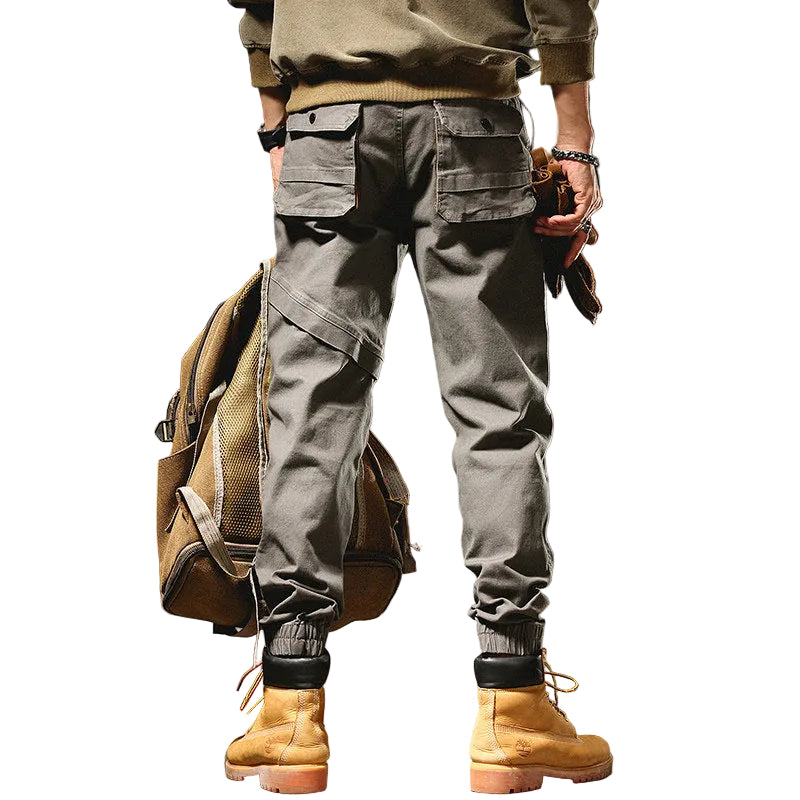 Color-blocking cargo men pants
