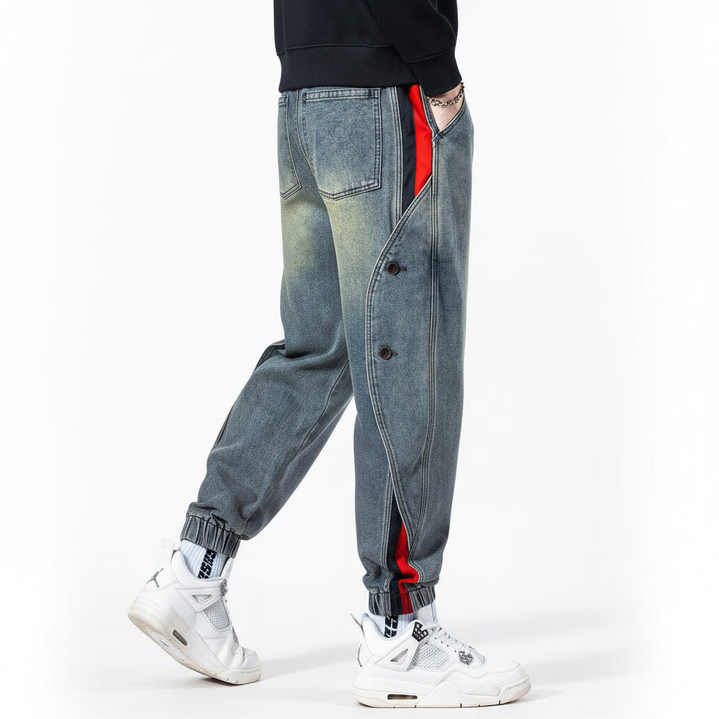 Sleek dark gray men cargo pants