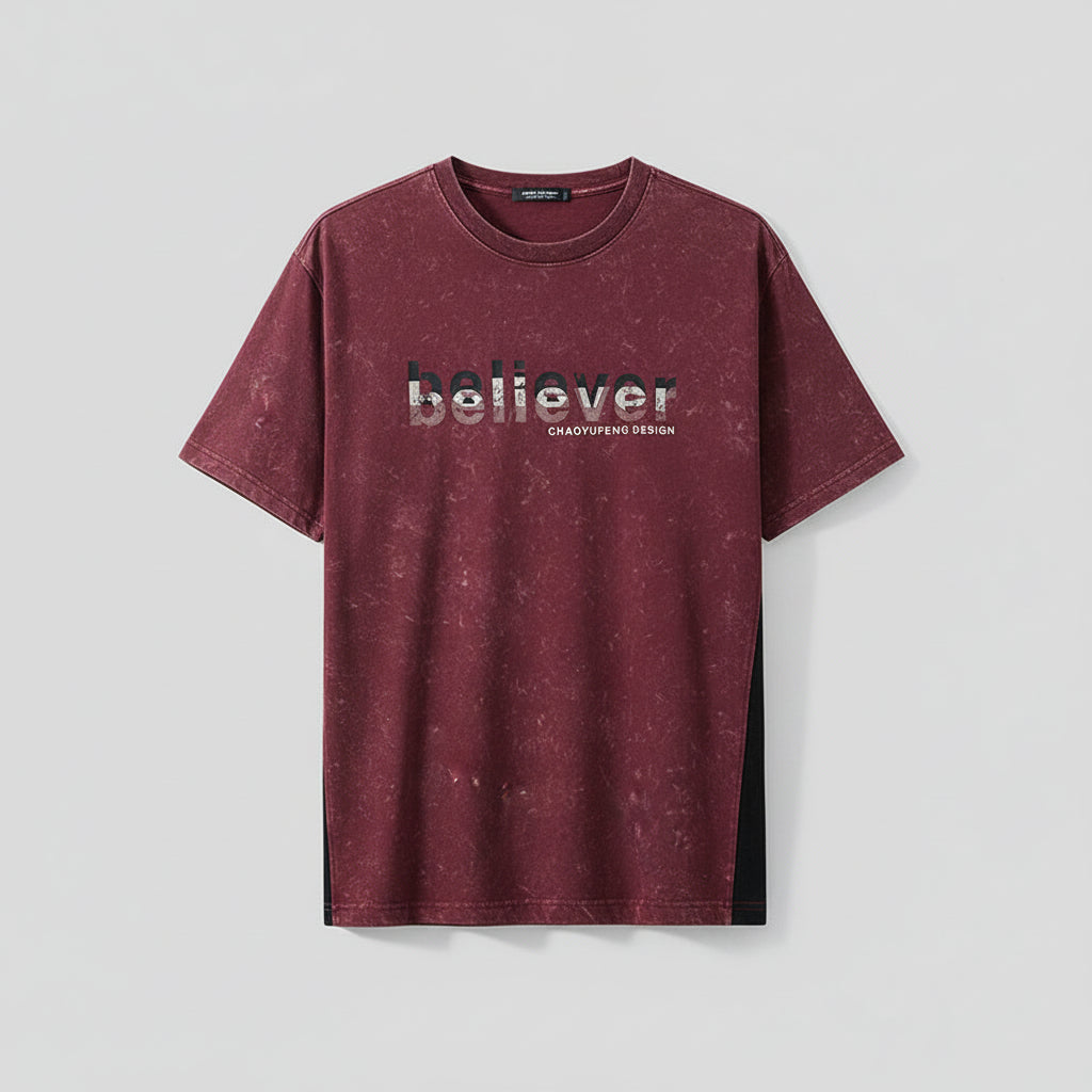 Heavy Short Sleeve T-Shirt Men's Thin Loose Trendy Cotton Half-Sleeve