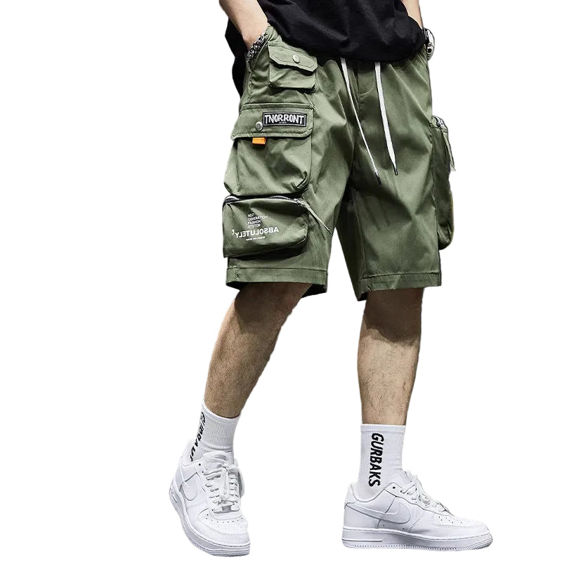 Cargo shorts, men's summer multi-pocket mid length