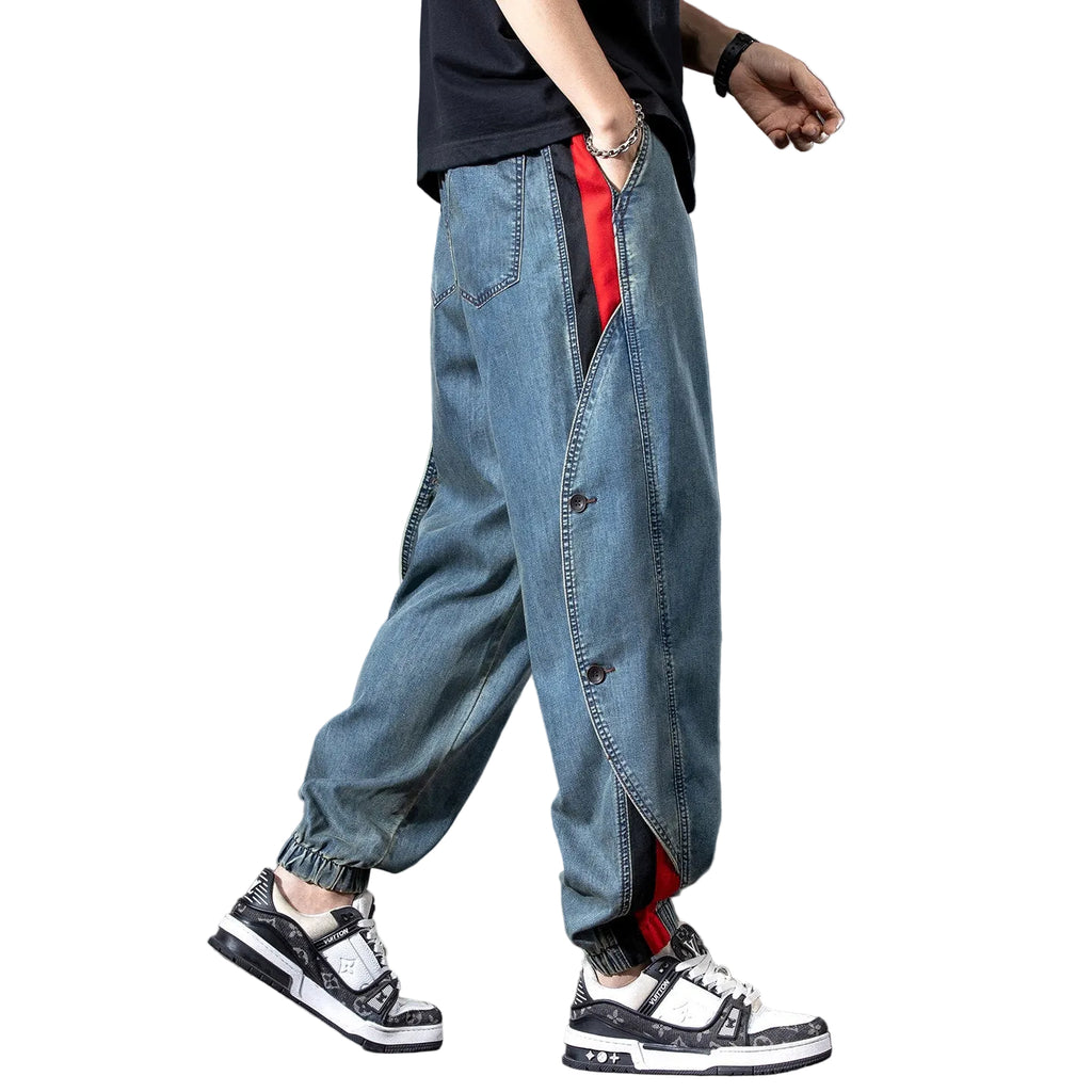 Tencel jeans loose casual men denim pants