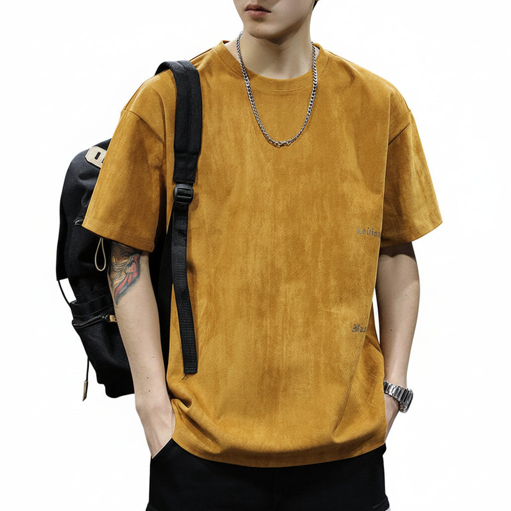 T-shirt men's loose plus size American half-sleeve shirt summer thin short sleeve