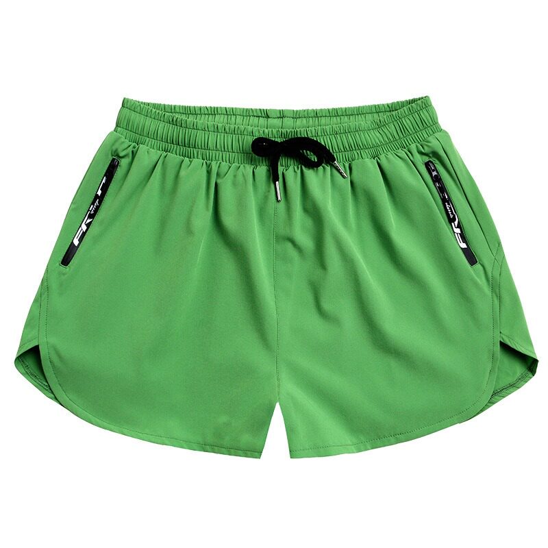 Avocado green beach pants men's with lined double layer stretch shorts