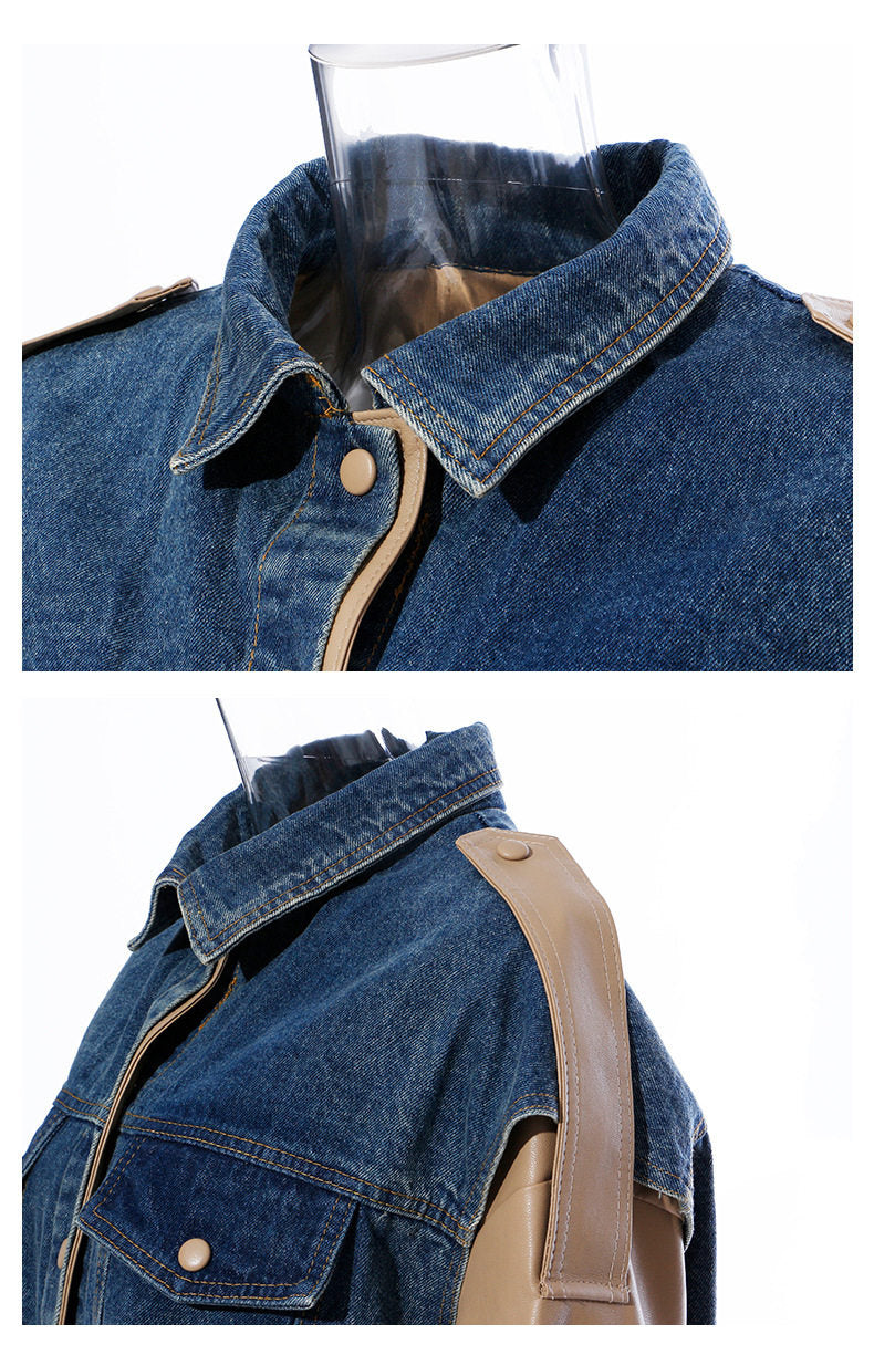 Denim Leather Jacket