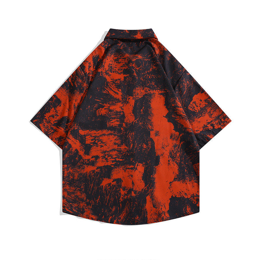 Graffiti Shirt Men's Short Sleeve Top