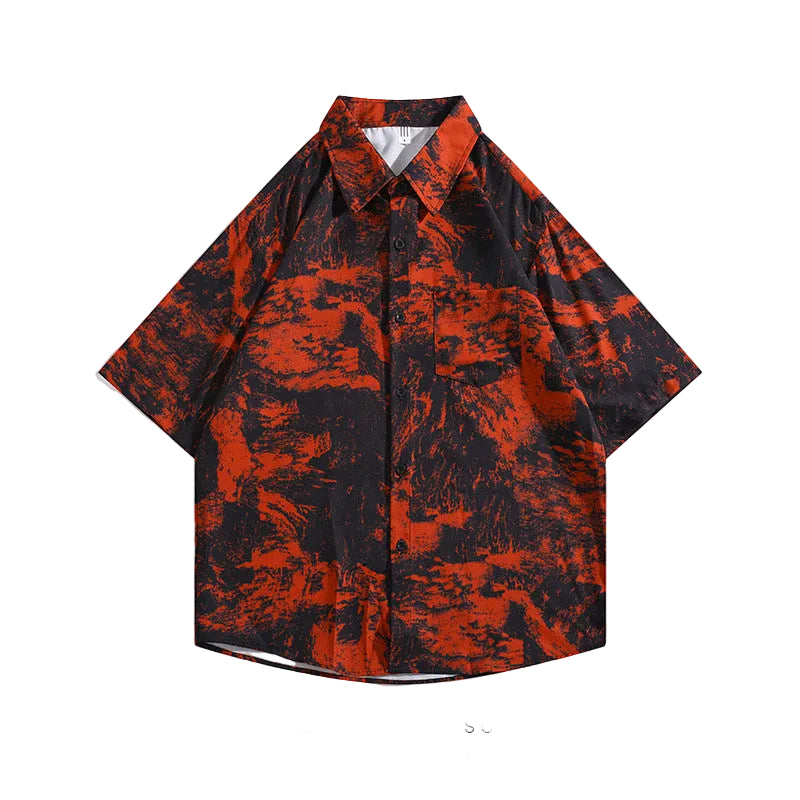 Graffiti Shirt Men's Short Sleeve Top